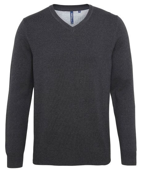 Men's cotton blend v-neck sweater