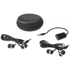 Sound Off Earbuds and Splitter With Case