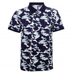 Camo piqué polo