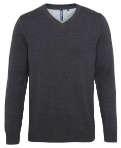 Men's cotton blend v-neck sweater