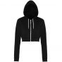 Flex fleece crop hoodie