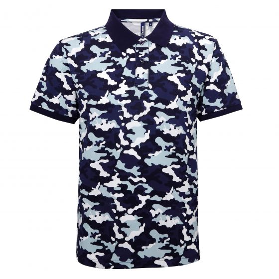 Camo piqué polo