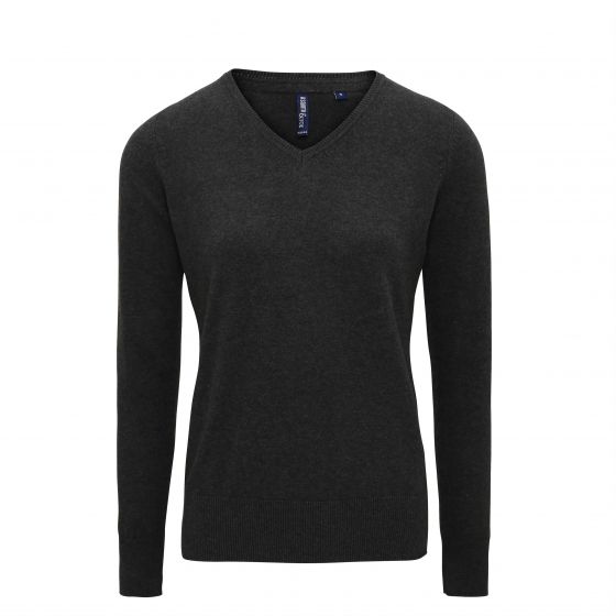 Women's cotton blend v-neck sweater